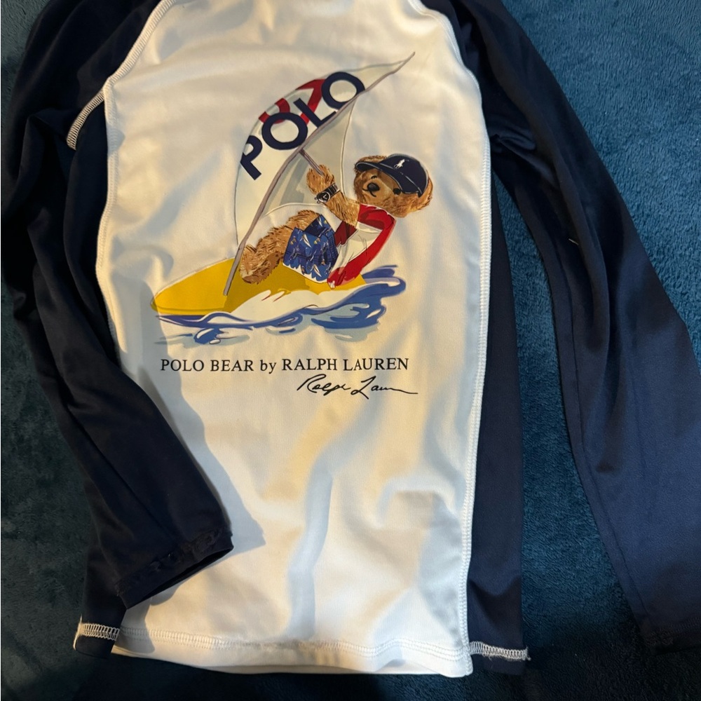 Polo by Ralph Lauren White and Navy Rash Guard